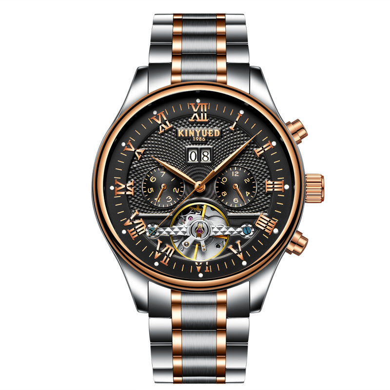 KINYUED Tourbillon Hollow Mechanical Watch